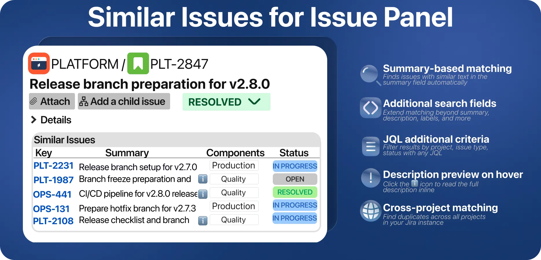 Similar and Related Issues Finder screenshot 1